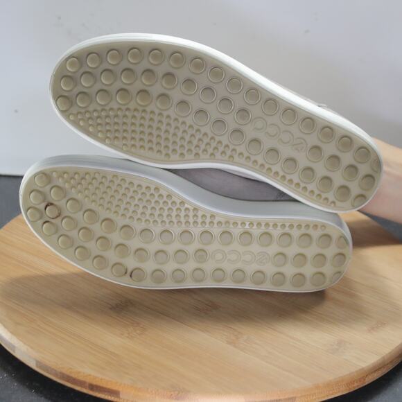 Womens ECCO Soft 7 Mid Size 5 008603 Beige White Side Zipper Casual Ankle Boots - Picture 7 of 9